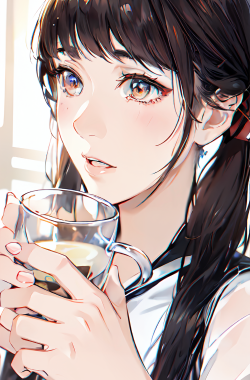 美少女与茶杯